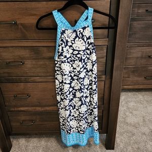 Max Studio tropical blue sundress